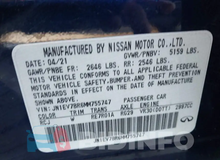JN1EV7BR6MM755747 Photo# 9