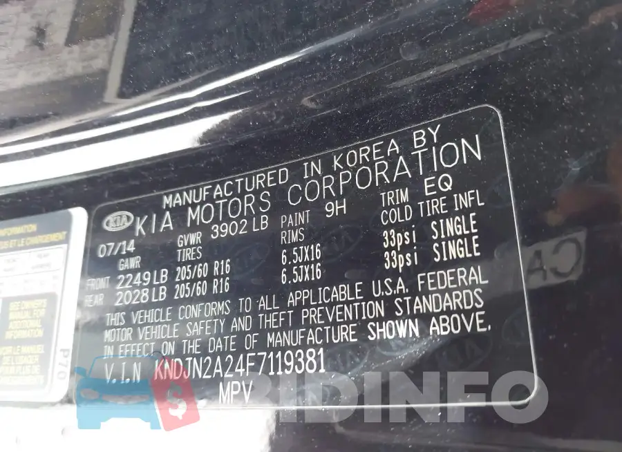 KNDJN2A24F7119381 Photo# 9