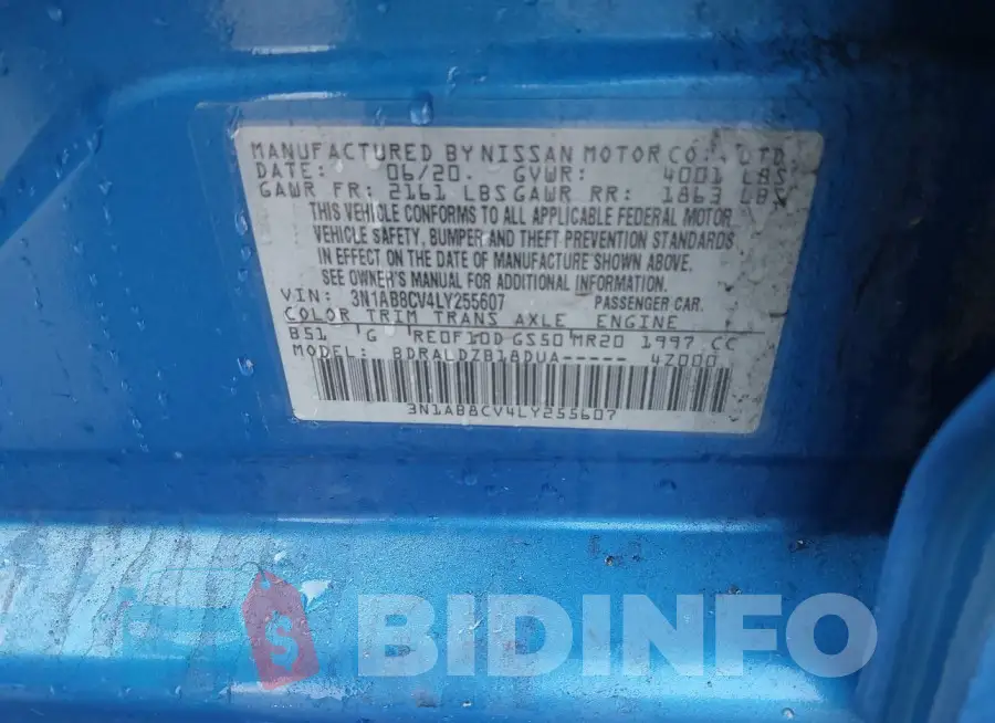 3N1AB8CV4LY255607 Photo# 9
