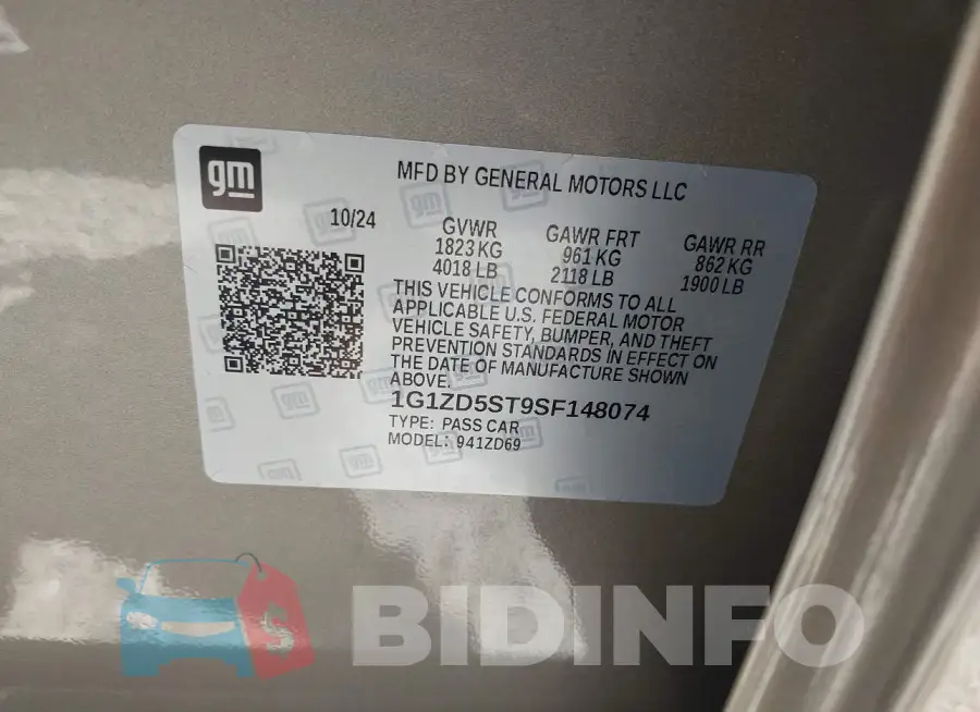 1G1ZD5ST9SF148074 Photo# 9