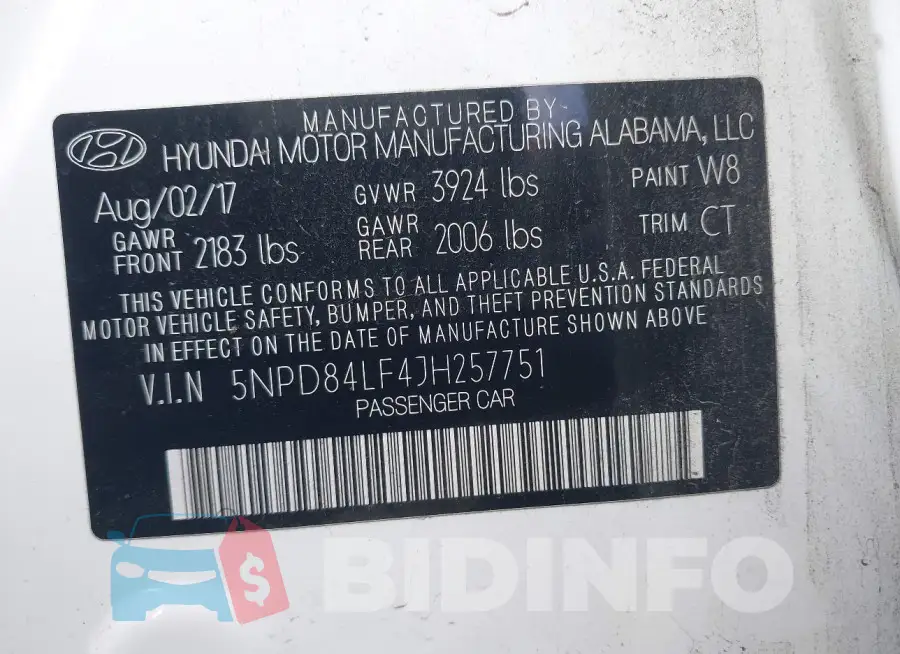 5NPD84LF4JH257751 Photo# 9
