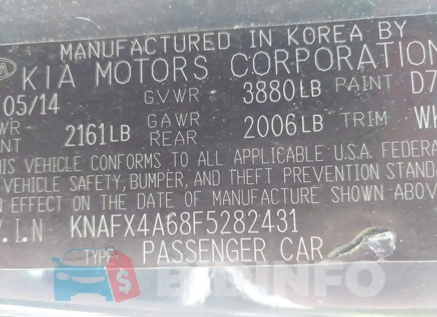 KNAFX4A68F5282431 Photo# 9
