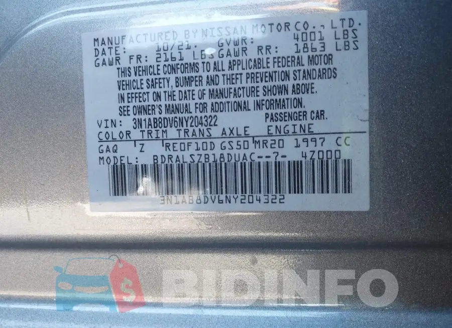 3N1AB8DV6NY204322 Photo# 9