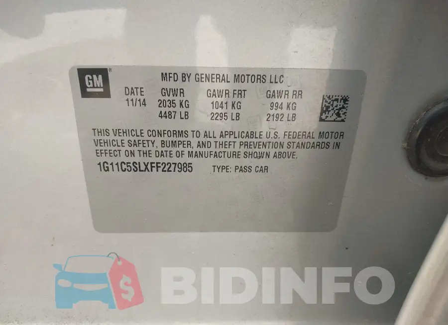 1G11C5SLXFF227985 Photo# 9