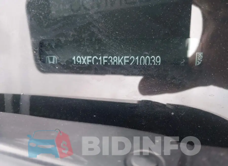 19XFC1F38KE210039 Photo# 9