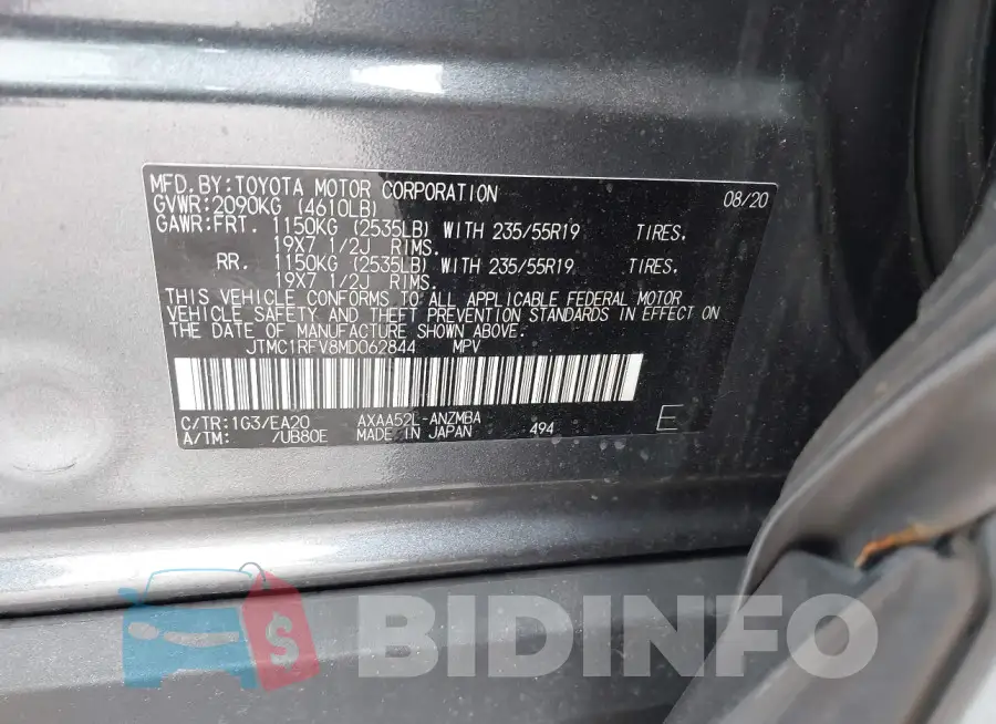 JTMC1RFV8MD062844 Photo# 9