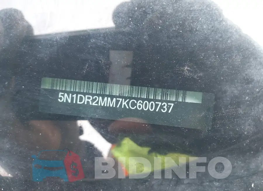 5N1DR2MM7KC600737 Photo# 9