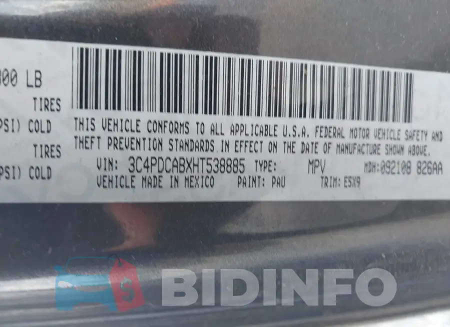 3C4PDCABXHT538885 Photo# 9