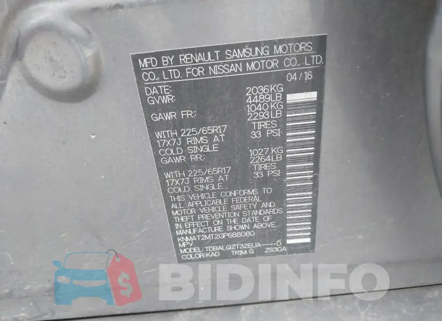 KNMAT2MT2GP688080 Photo# 9