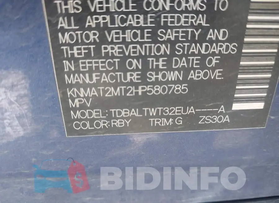 KNMAT2MT2HP580785 Photo# 9