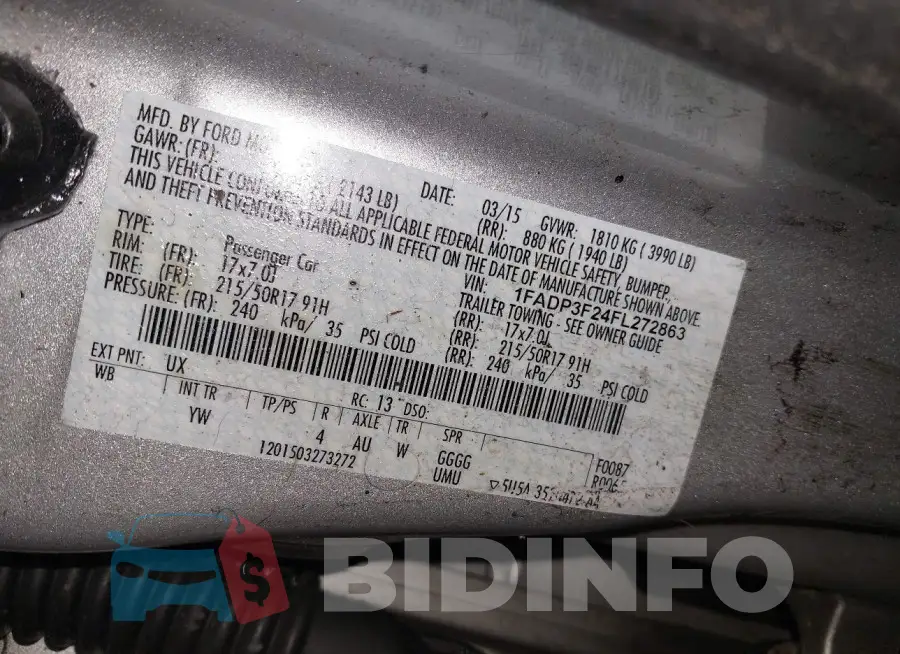 1FADP3F24FL272863 Photo# 9