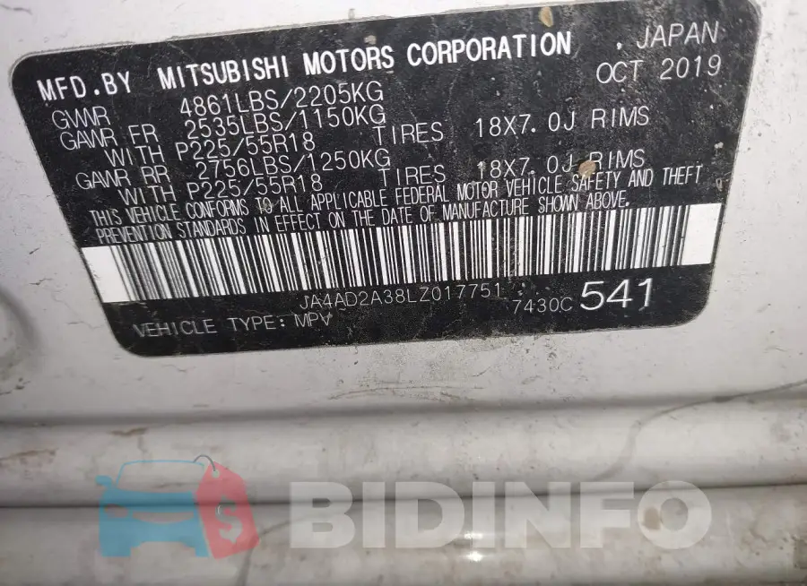 JA4AD2A38LZ017751 Photo# 9