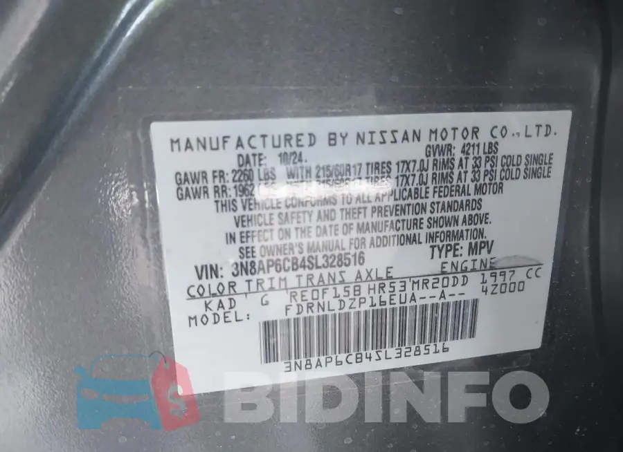 3N8AP6CB4SL328516 Photo# 9