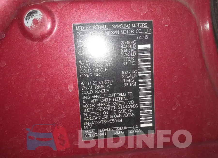 KNMAT2MT3FP559361 Photo# 9