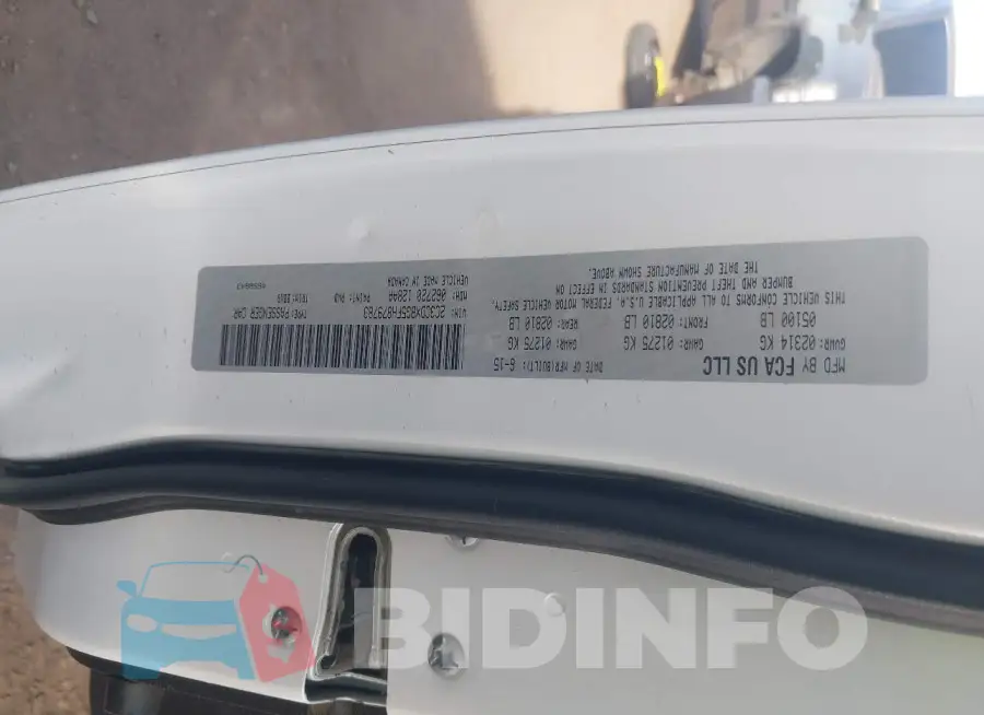 2C3CDXBG5FH879783 Photo# 9