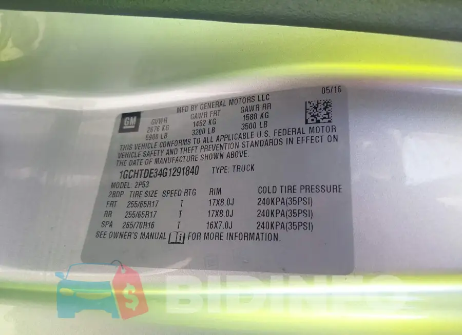 1GCHTDE34G1291840 Photo# 9