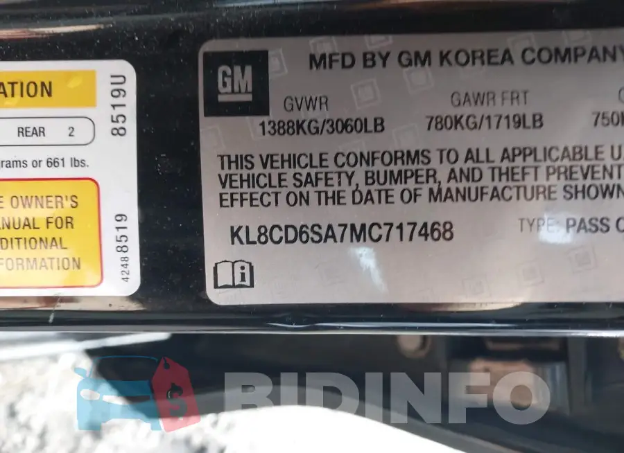 KL8CD6SA7MC717468 Photo# 9