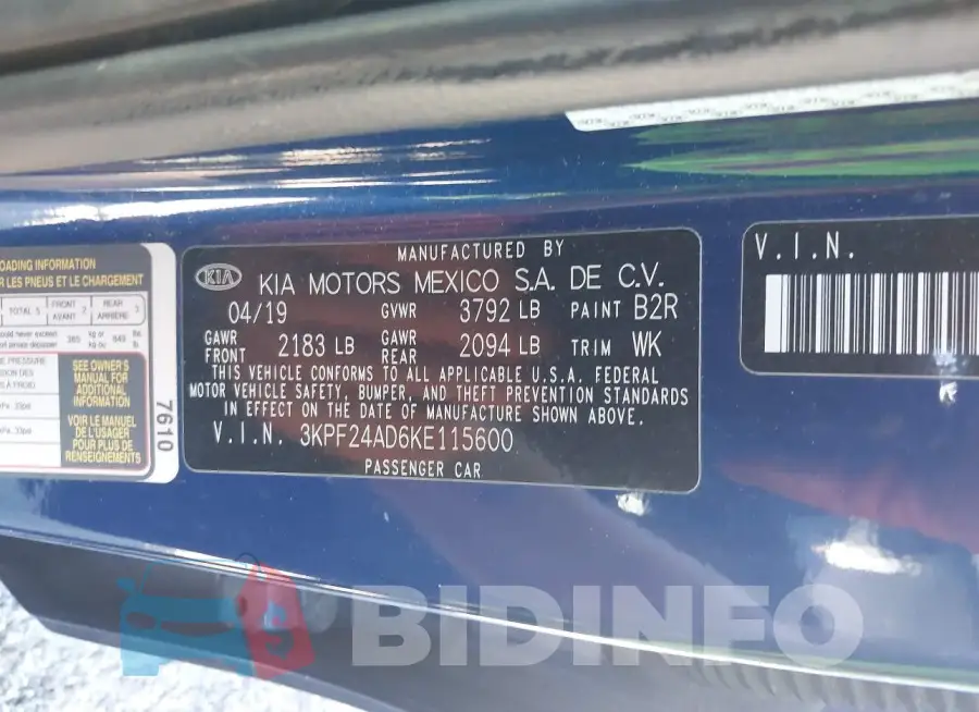 3KPF24AD6KE115600 Photo# 9