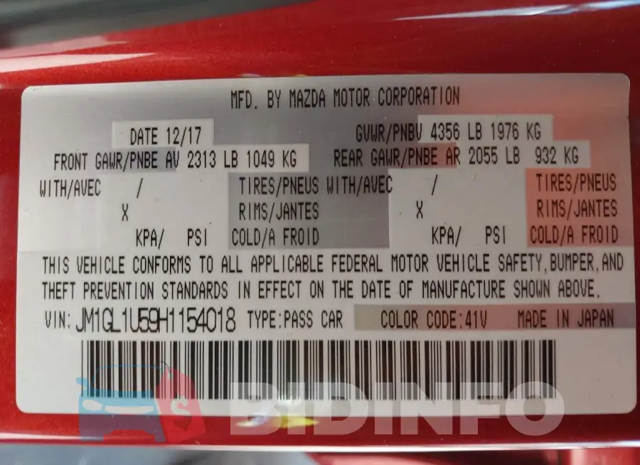 JM1GL1U59H1154018 Photo# 9