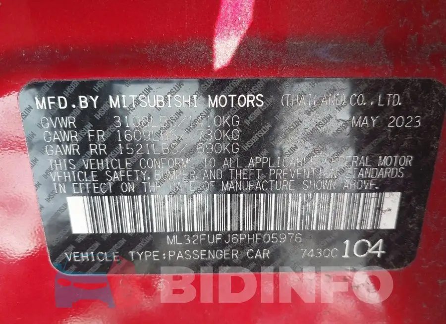 ML32FUFJ6PHF05976 Photo# 9