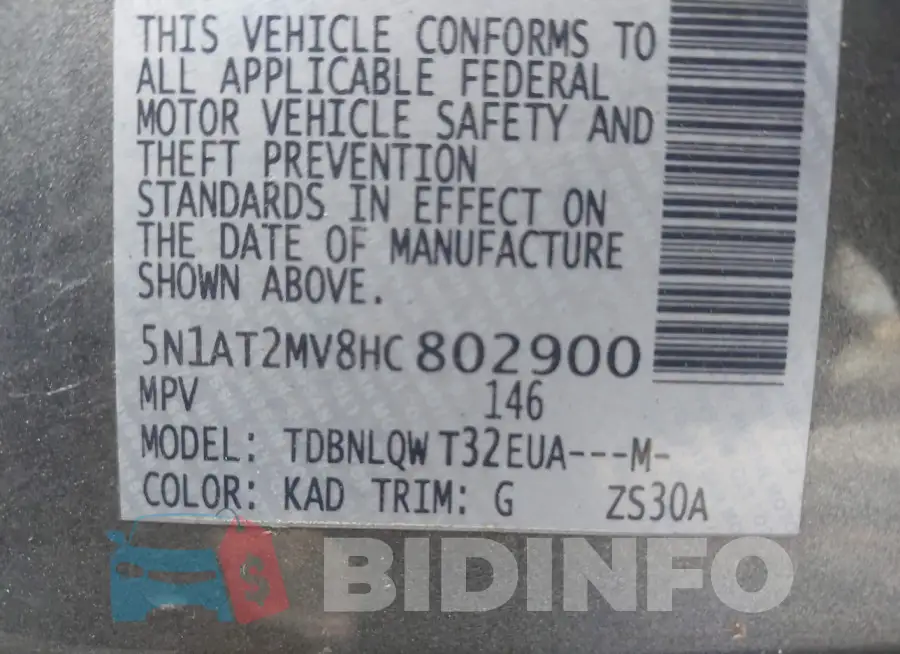 5N1AT2MV8HC802900 Photo# 9