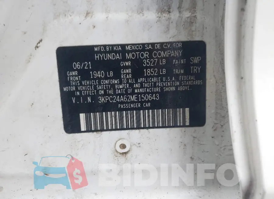 3KPC24A62ME150643 Photo# 9