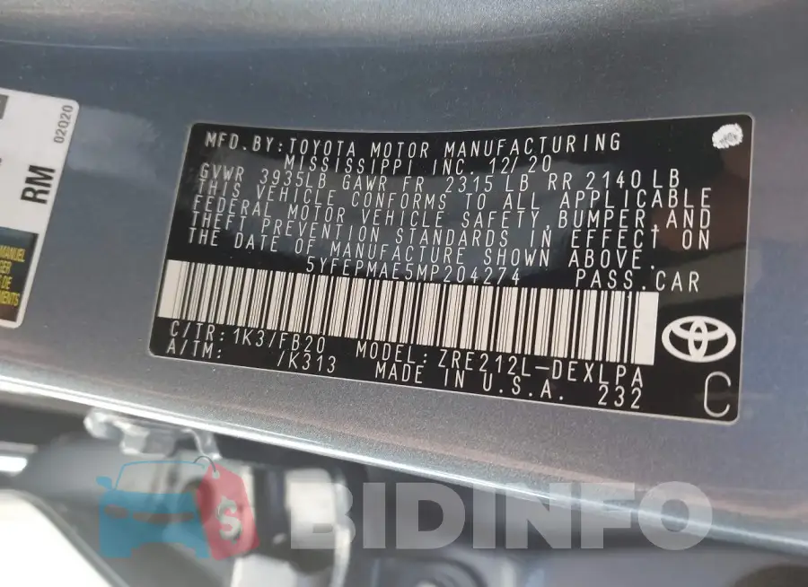 5YFEPMAE5MP204274 Photo# 9