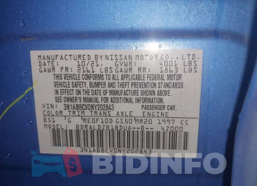 3N1AB8CV0NY202843 Photo# 9