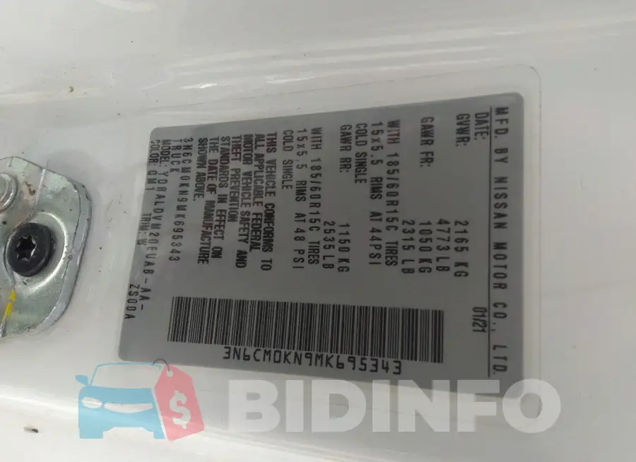 3N6CM0KN9MK695343 Photo# 9