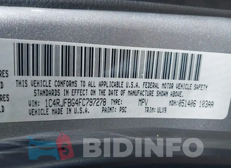 1C4RJFBG4FC797278 Photo# 9