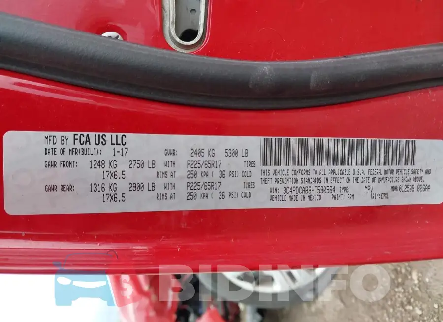 3C4PDCAB8HT590564 Photo# 9