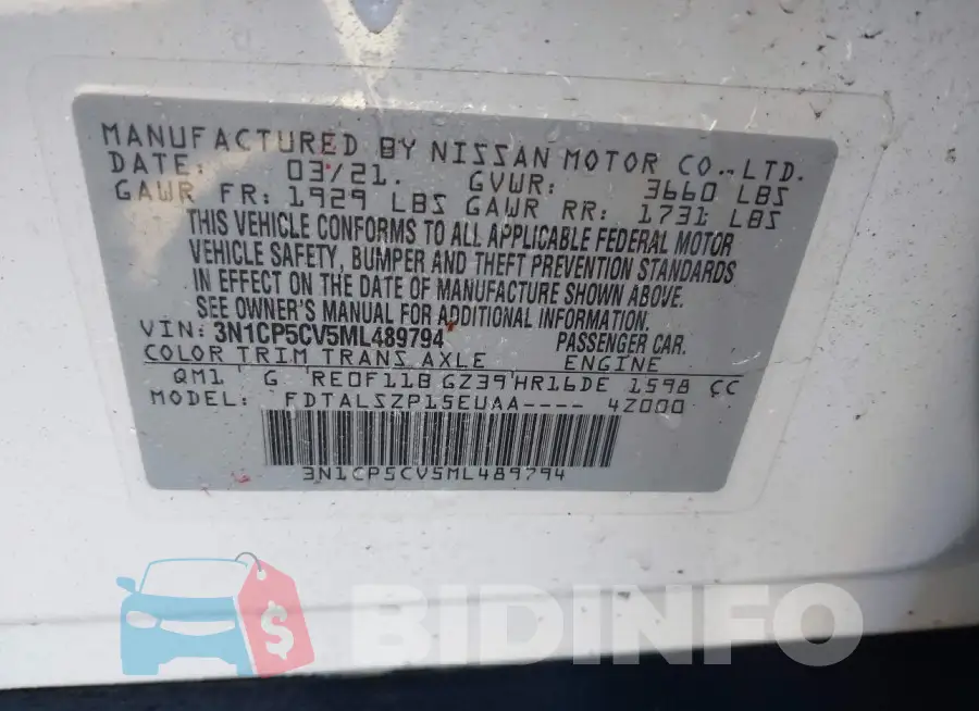 3N1CP5CV5ML489794 Photo# 9