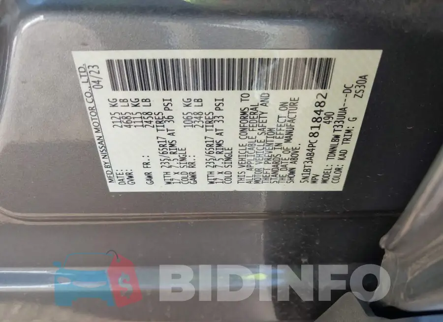 5N1BT3AB4PC818482 Photo# 9