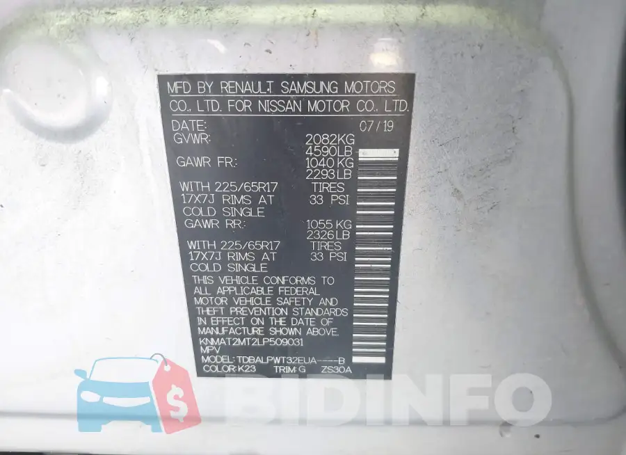 KNMAT2MT2LP509031 Photo# 9