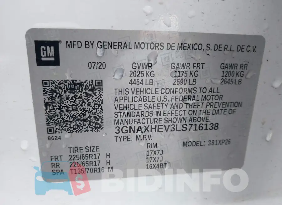 3GNAXHEV3LS716138 Photo# 9