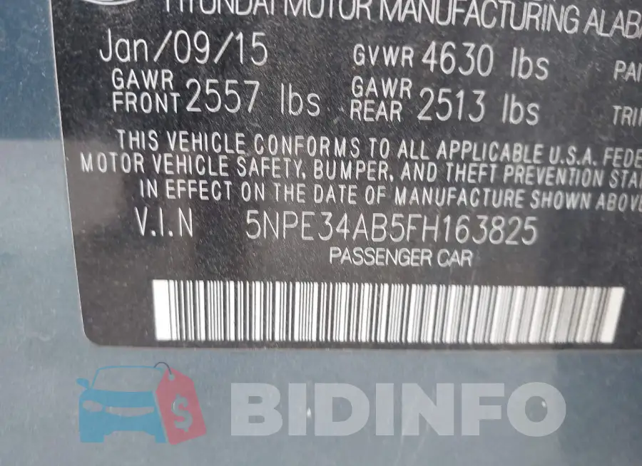 5NPE34AB5FH163825 Photo# 9