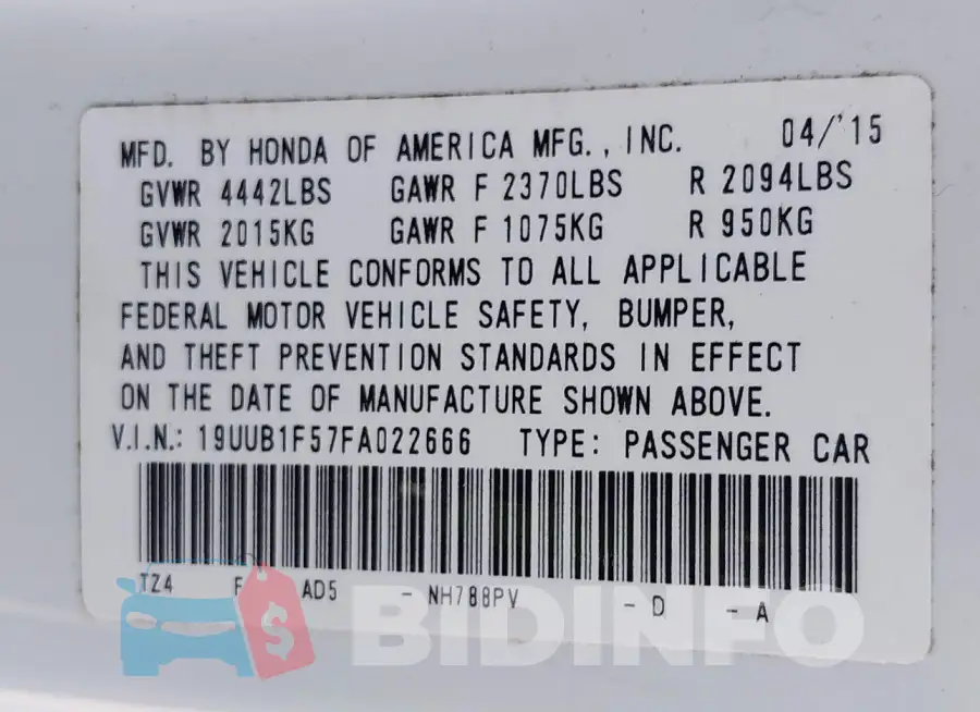 19UUB1F57FA022666 Photo# 9