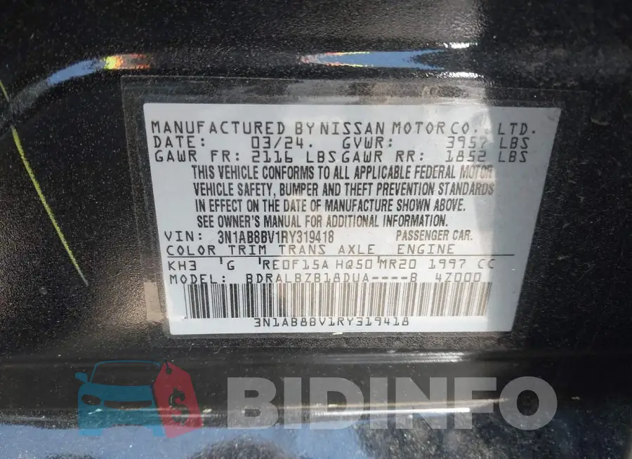 3N1AB8BV1RY319418 Photo# 9