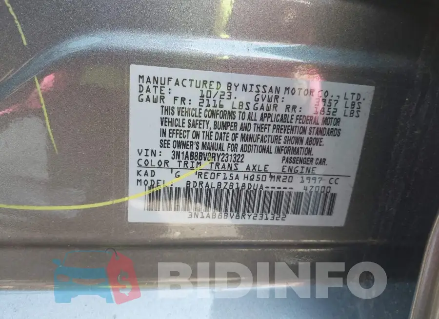 3N1AB8BV8RY231322 Photo# 9