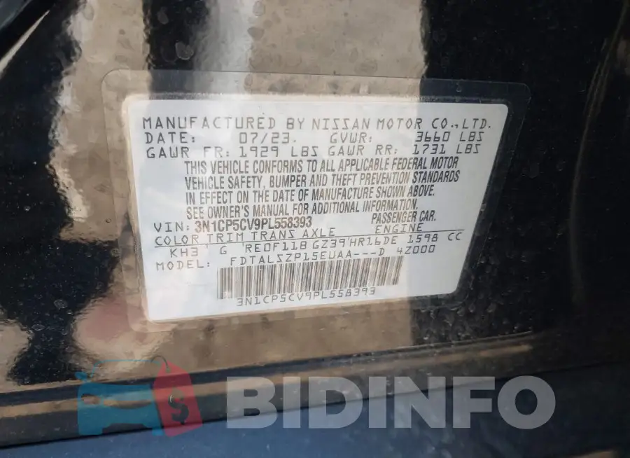 3N1CP5CV9PL558393 Photo# 9