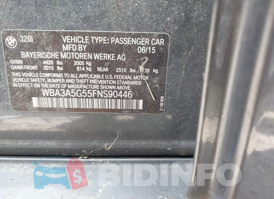 WBA3A5G55FNS90446 Photo# 9
