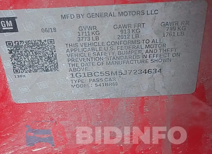 1G1BC5SM5J7234634 Photo# 7
