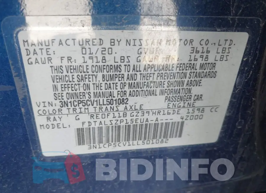 3N1CP5CV1LL501082 Photo# 9