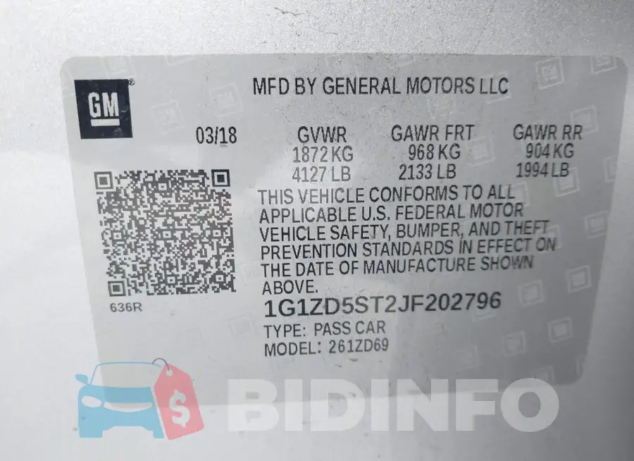 1G1ZD5ST2JF202796 Photo# 9