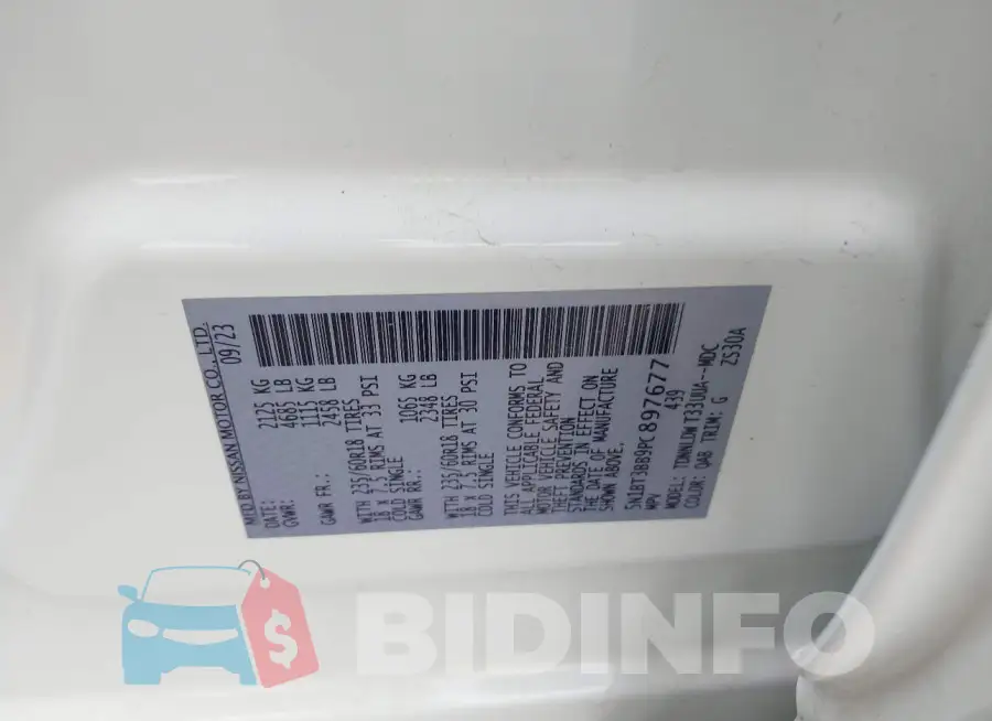 5N1BT3BB9PC897677 Photo# 9