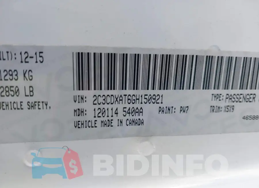 2C3CDXAT6GH150921 Photo# 9