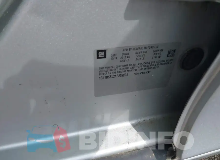 1G11B5SL2FF209824 Photo# 9