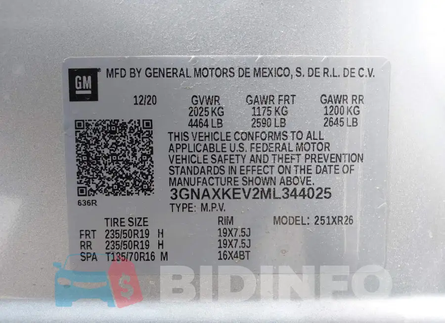 3GNAXKEV2ML344025 Photo# 9