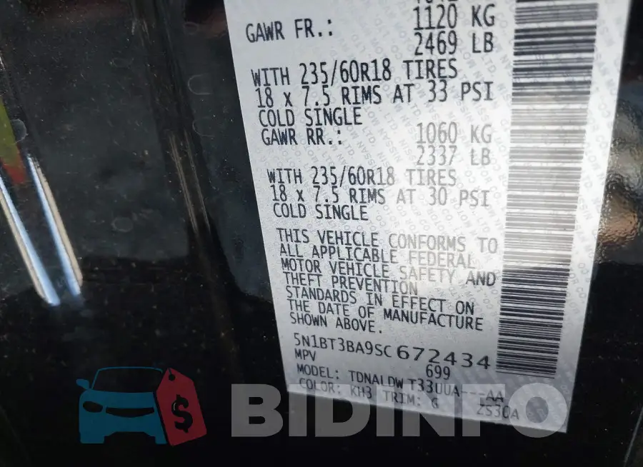 5N1BT3BA9SC672434 Photo# 9