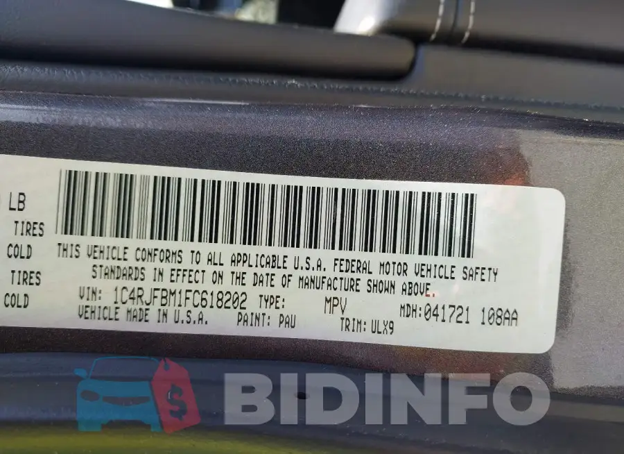 1C4RJFBM1FC618202 Photo# 9